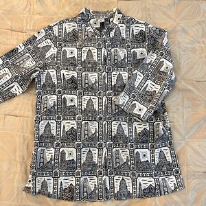 Reyn Spooner Aloha shirt with standup collar for women